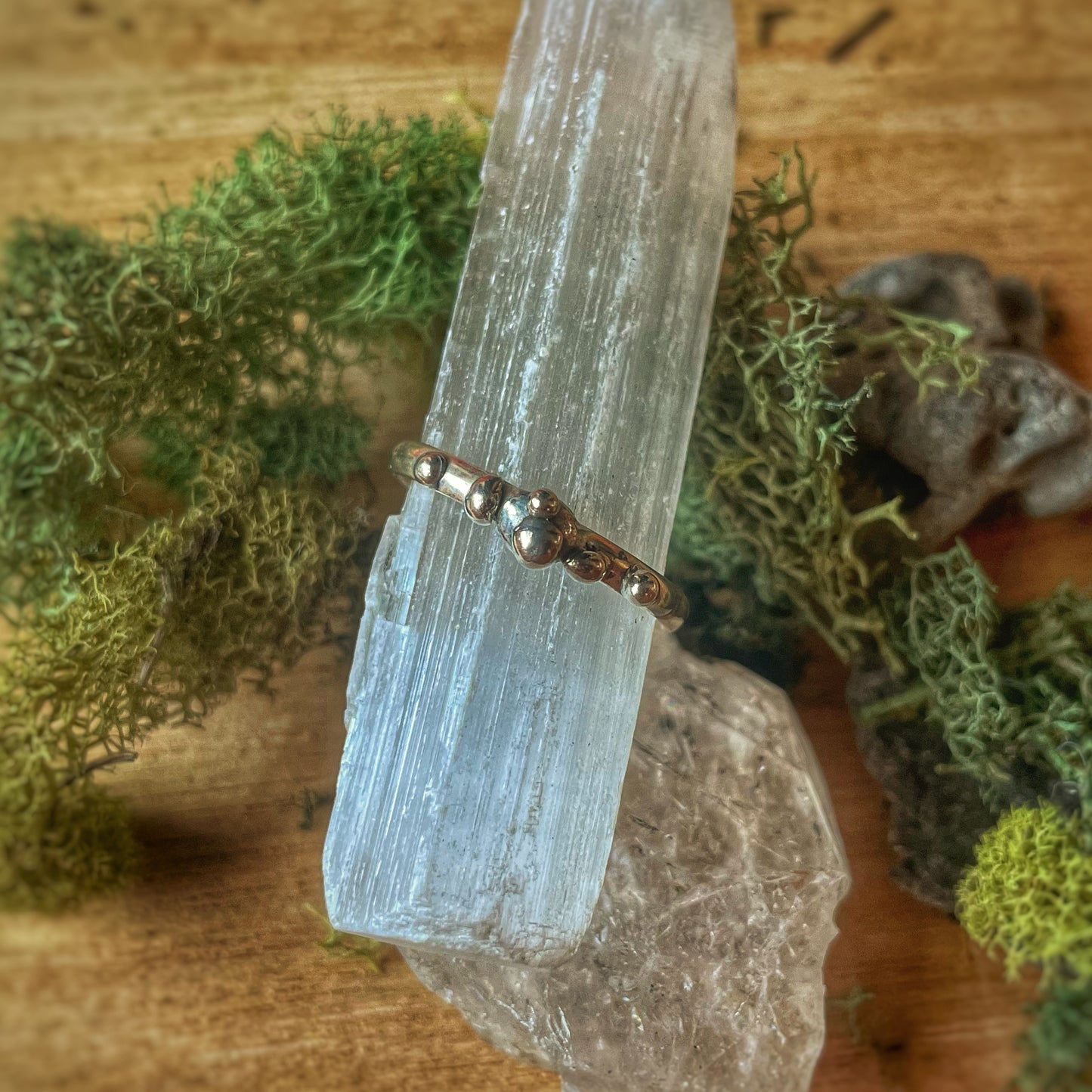 12 silver bubble ring