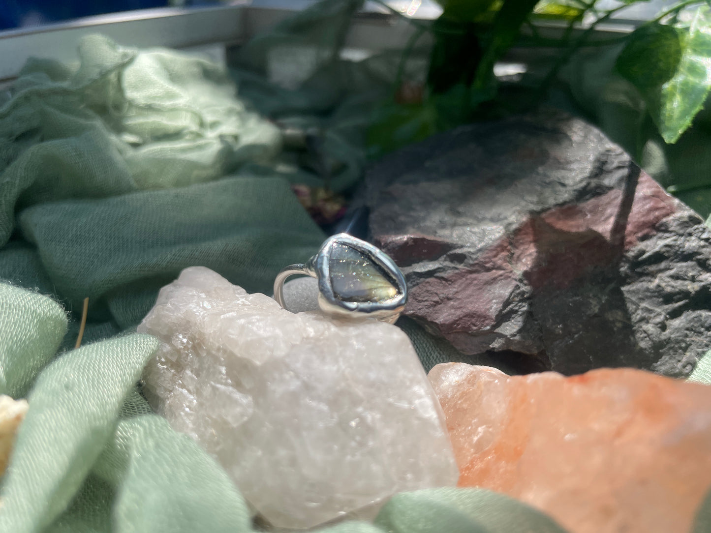 Size 10.5 Labradorite Ring