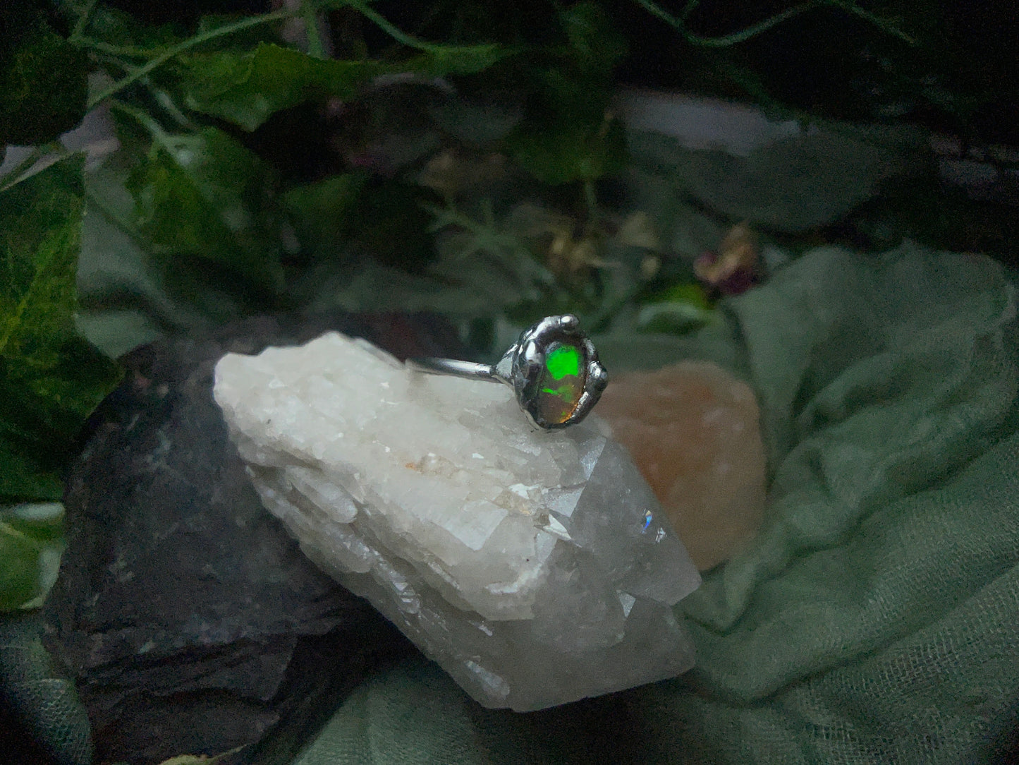 Size 7 Fire Opal Ring