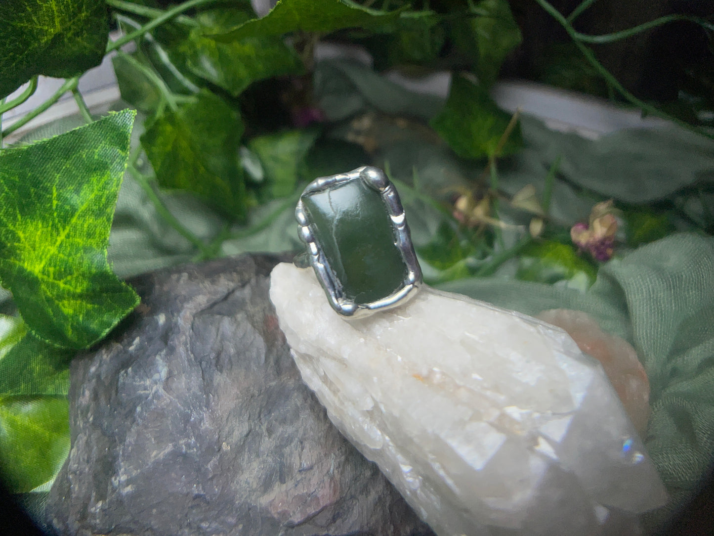 Size 7.5 Verdite Ring