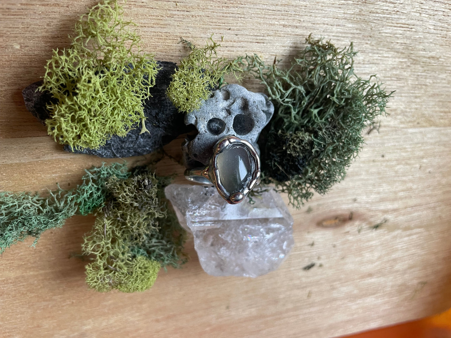 11 Mystery Stone Silver Ring