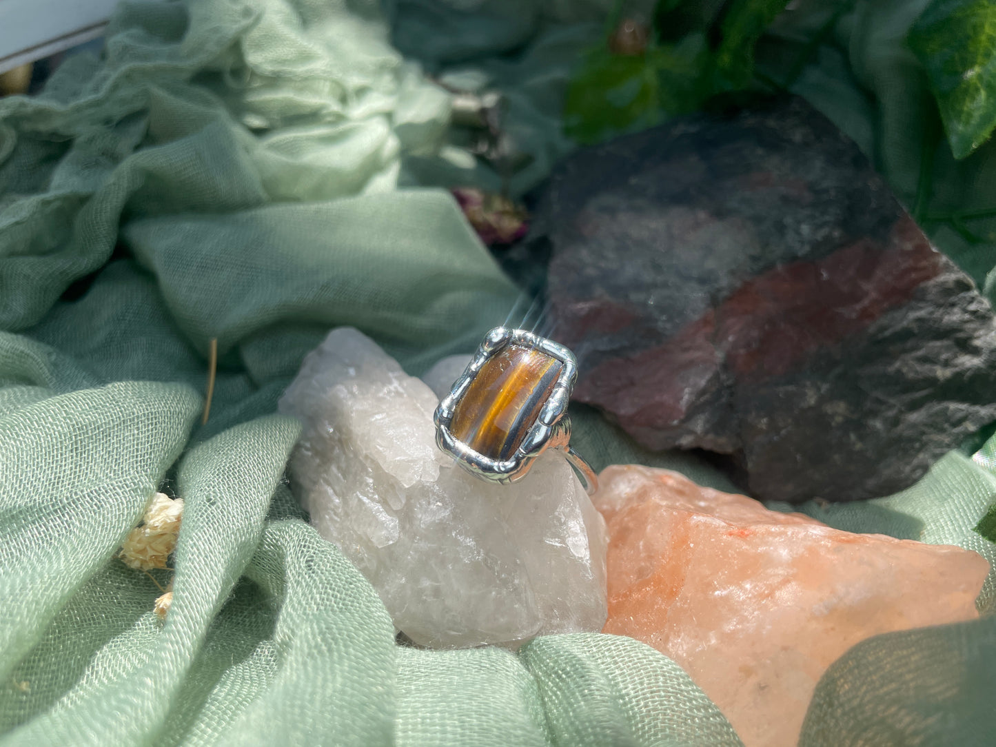 Size 10 Tigers Eye Ring