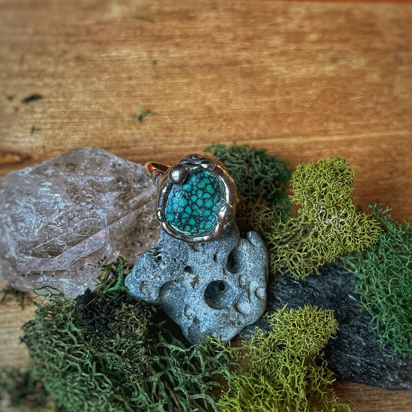 9 Turquoise Silver Ring
