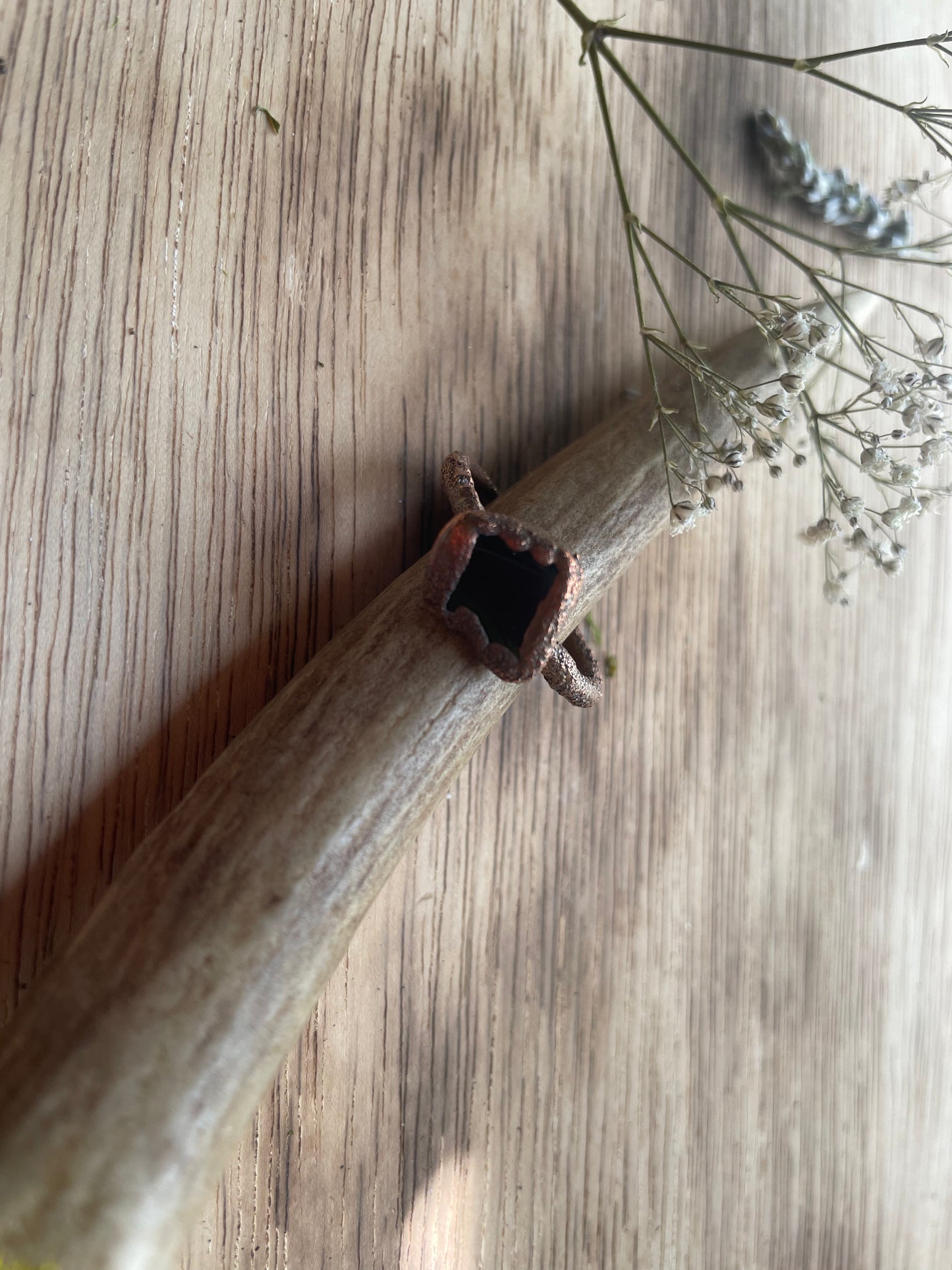 12.5 Obsidian Copper Ring