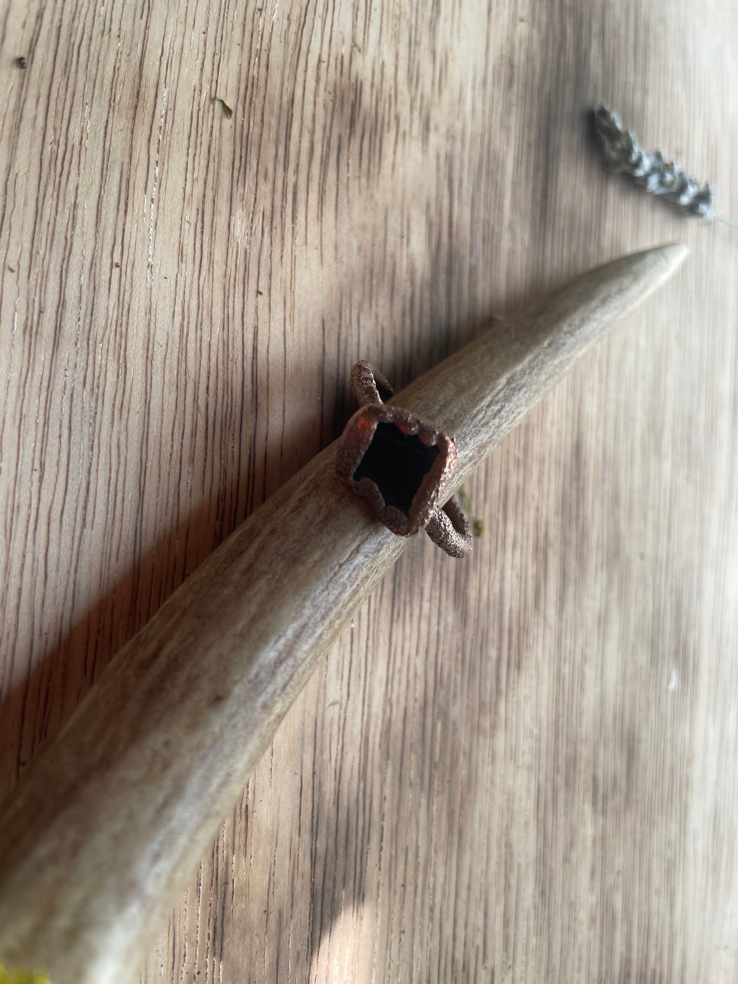 12.5 Obsidian Copper Ring