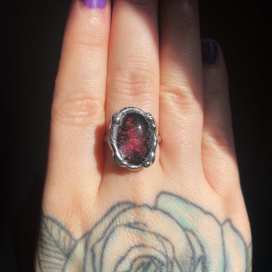 Ring Encapsulated with Soil: Remembrance Jewelry