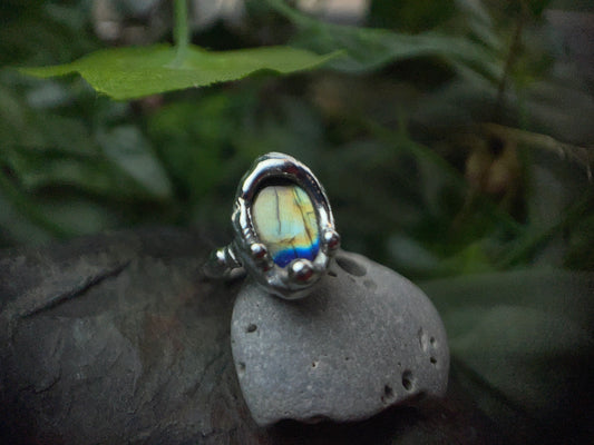 Size 3.5 Labradorite Ring