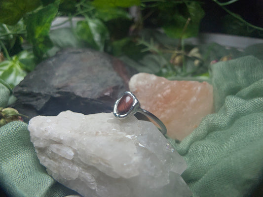 Size 9 Red Tigers Eye Ring