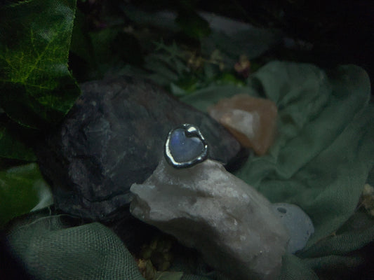 Size 7 Moonstone Heart Ring