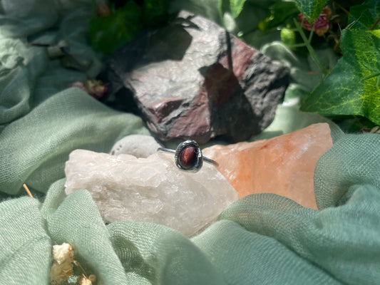 Size 10 Red Tigers Eye Ring