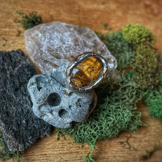 5 Tiger’s Eye Silver Ring