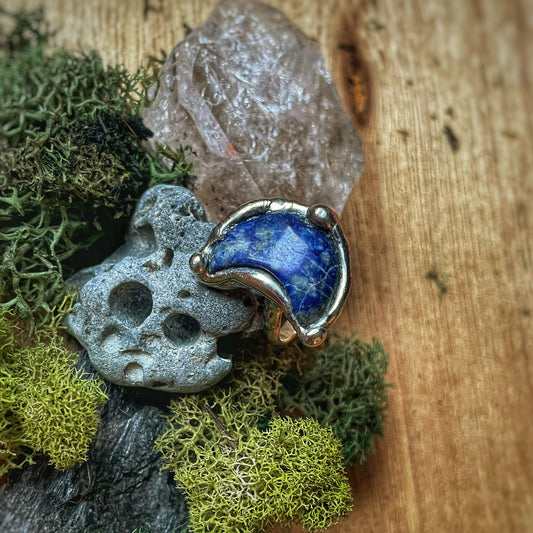 8 Lapis Lazuli Silver Ring