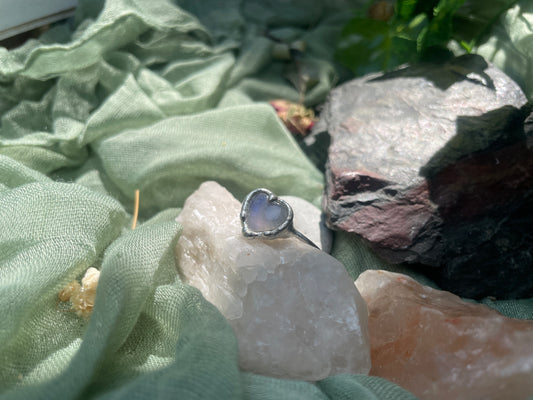 Size 11 Moonstone Heart Ring