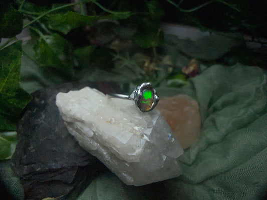 Size 7 Fire Opal Ring