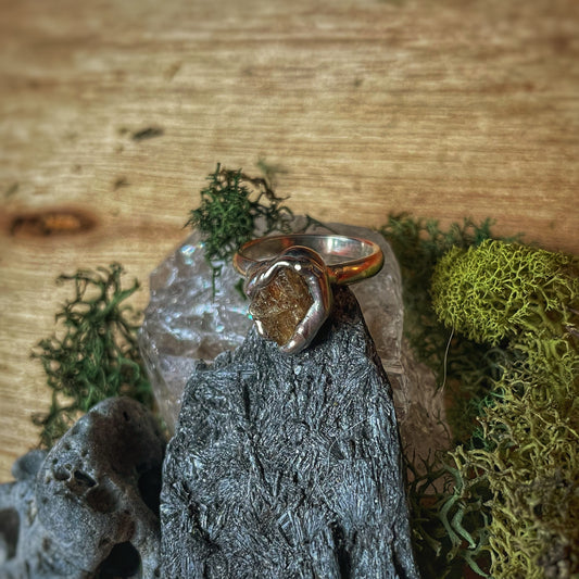 3 Citrine Silver Ring