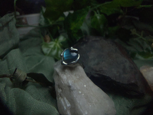 Size 7 Heart labradorite Ring