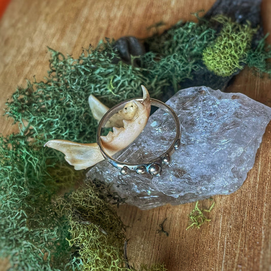 12 silver bubble ring