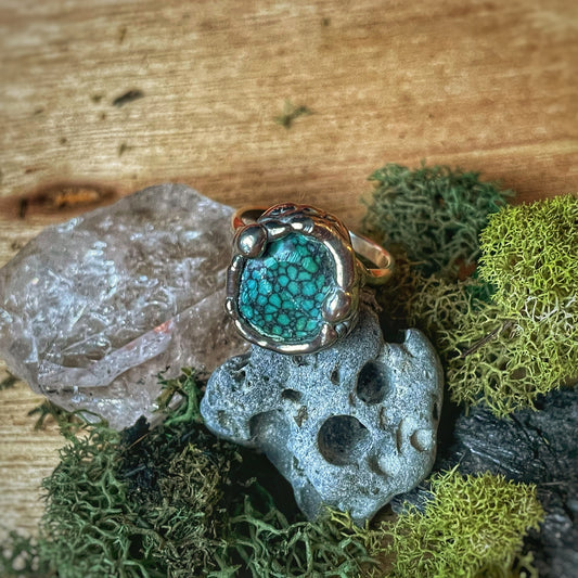 9 Turquoise Silver Ring