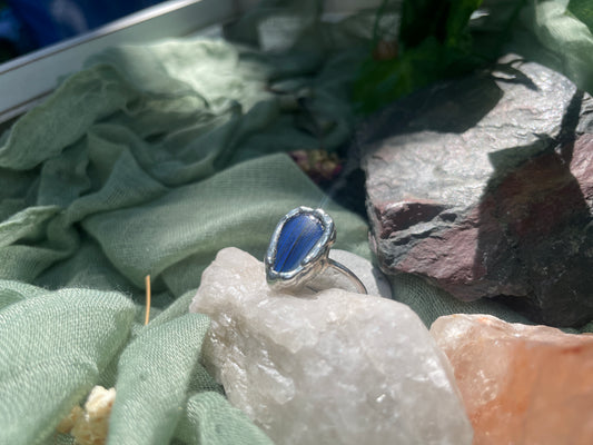 Size 10 Labradorite Coffin Ring